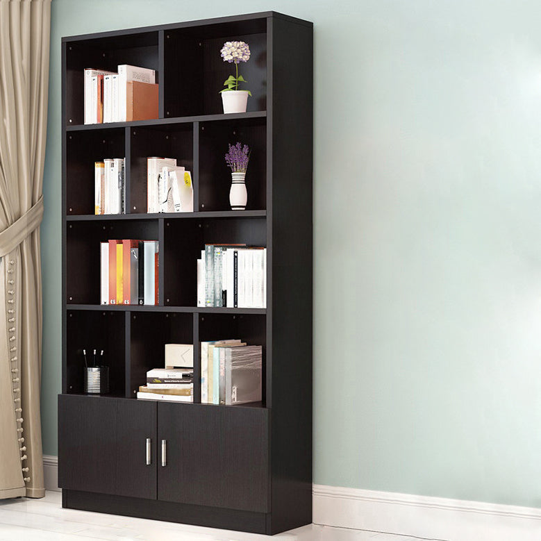 Closed Wooden Bookcase Modern Home Living Room Cabinet Bookshelf