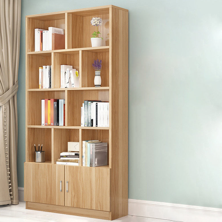 Closed Wooden Bookcase Modern Home Living Room Cabinet Bookshelf