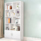 Closed Wooden Bookcase Modern Home Living Room Cabinet Bookshelf