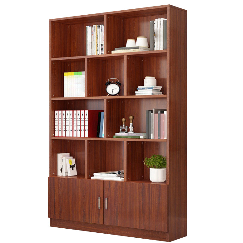 Closed Wooden Bookcase Modern Home Living Room Cabinet Bookshelf