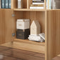 Closed Wooden Bookcase Modern Home Living Room Cabinet Bookshelf