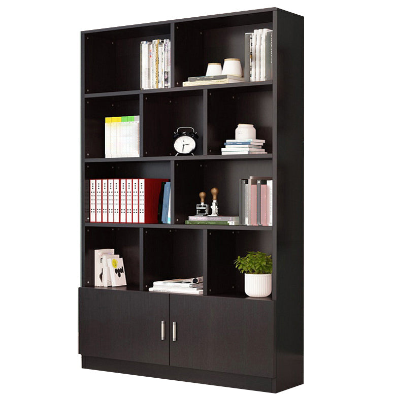 Closed Wooden Bookcase Modern Home Living Room Cabinet Bookshelf