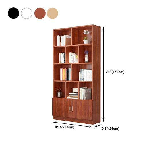 Closed Wooden Bookcase Modern Home Living Room Cabinet Bookshelf