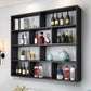 Contemporary Floating Bookshelf Wall Mounted Manufactured Wood Bookcase 47.2"L x 5.9"W x 51.2"H Black Clearhalo 'Bookcases' 'furn' 'furn_bookcases' 'Furniture' 'Office Furniture' 5455365