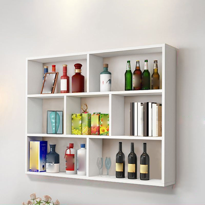 Contemporary Floating Bookshelf Wall Mounted Manufactured Wood Bookcase White Clearhalo 'Bookcases' 'furn' 'furn_bookcases' 'Furniture' 'Office Furniture' 5455368