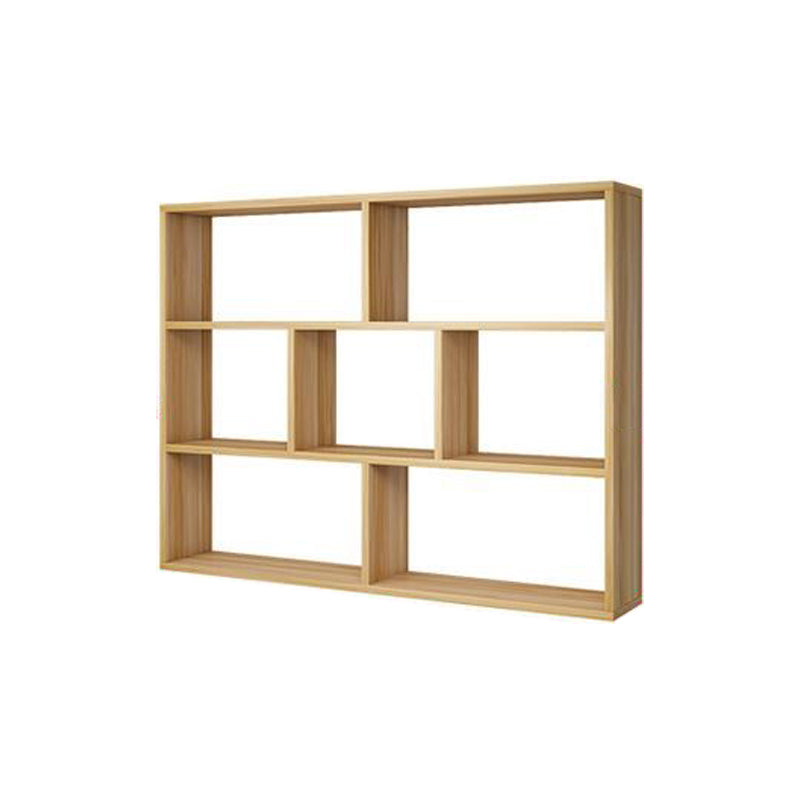 Contemporary Floating Bookshelf Wall Mounted Manufactured Wood Bookcase Natural Clearhalo 'Bookcases' 'furn' 'furn_bookcases' 'Furniture' 'Office Furniture' 5455372