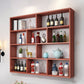 Contemporary Floating Bookshelf Wall Mounted Manufactured Wood Bookcase 47.2"L x 5.9"W x 51.2"H Walnut Clearhalo 'Bookcases' 'furn' 'furn_bookcases' 'Furniture' 'Office Furniture' 5455378