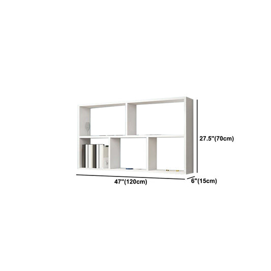 Contemporary Floating Bookshelf Wall Mounted Manufactured Wood Bookcase Clearhalo 'Bookcases' 'furn' 'furn_bookcases' 'Furniture' 'Office Furniture' 5455381