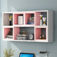 Modern Artificial Wood Bookcase Wall Mounted Bookshelf for Any Room