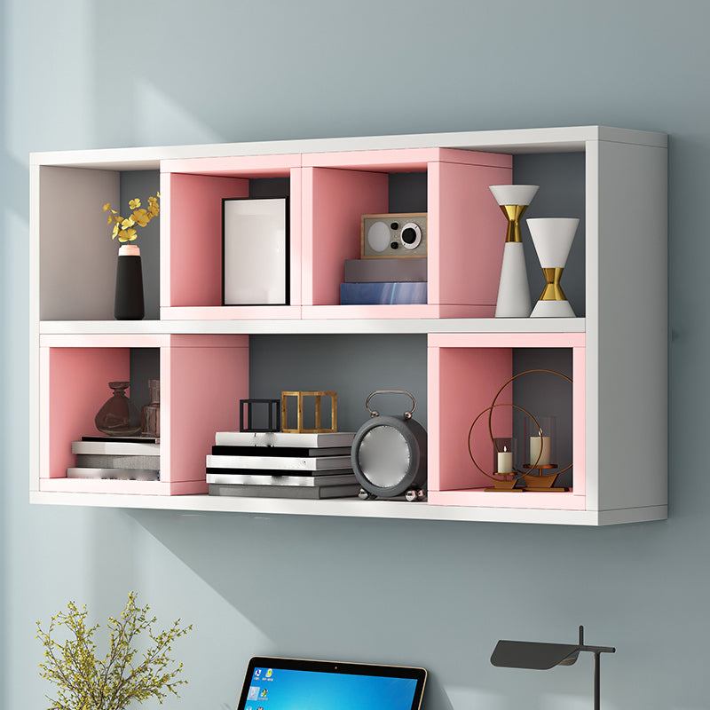 Modern Artificial Wood Bookcase Wall Mounted Bookshelf for Any Room