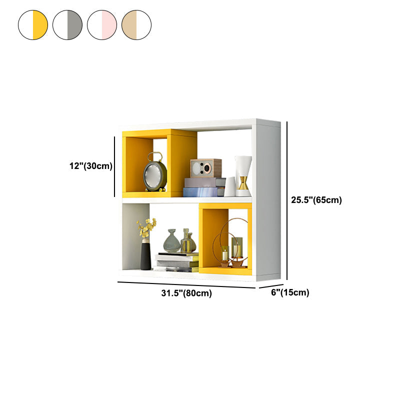 Modern Artificial Wood Bookcase Wall Mounted Bookshelf for Any Room