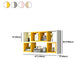 Modern Artificial Wood Bookcase Wall Mounted Bookshelf for Any Room