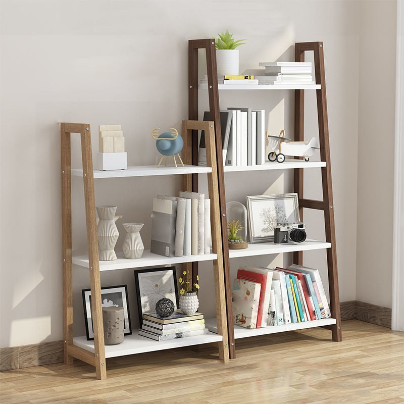 Modern Solid Wood Bookcase Ladder Bookshelf for Any Room, 12" W Clearhalo 'Bookcases' 'furn' 'furn_bookcases' 'Furniture' 'Office Furniture' 5455404