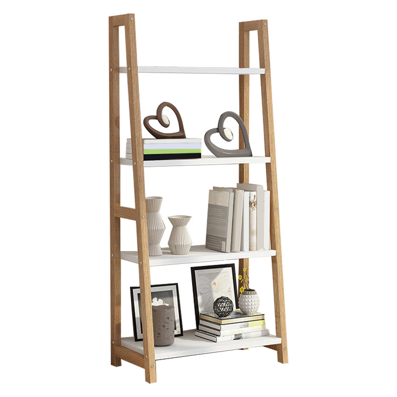 Modern Solid Wood Bookcase Ladder Bookshelf for Any Room, 12" W 19.7"L x 11.8"W x 43.3"H Wood Clearhalo 'Bookcases' 'furn' 'furn_bookcases' 'Furniture' 'Office Furniture' 5455410