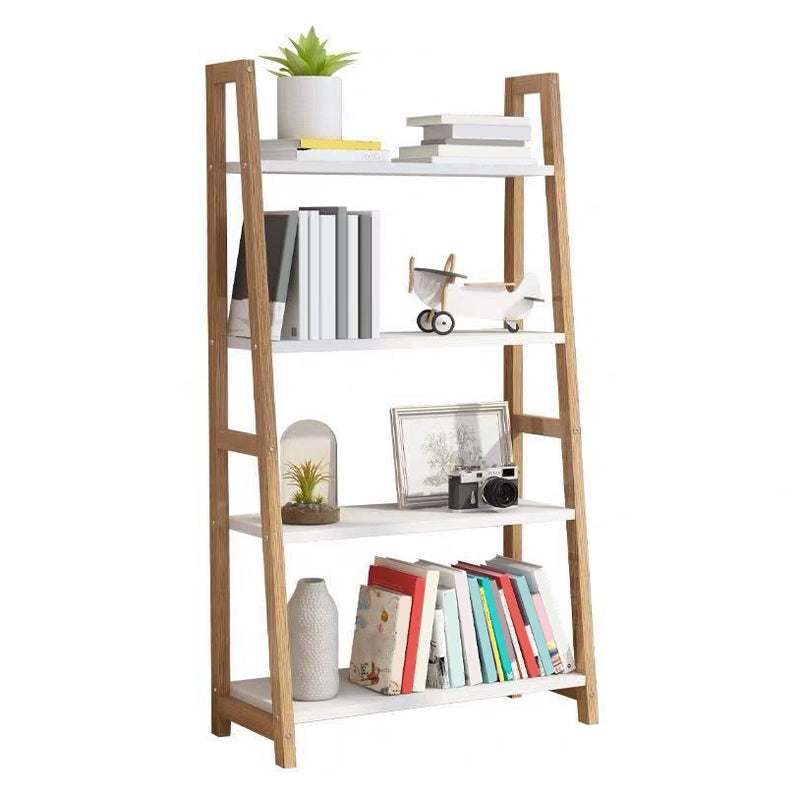 Modern Solid Wood Bookcase Ladder Bookshelf for Any Room, 12" W 23.6"L x 11.8"W x 43.3"H Wood Clearhalo 'Bookcases' 'furn' 'furn_bookcases' 'Furniture' 'Office Furniture' 5455412