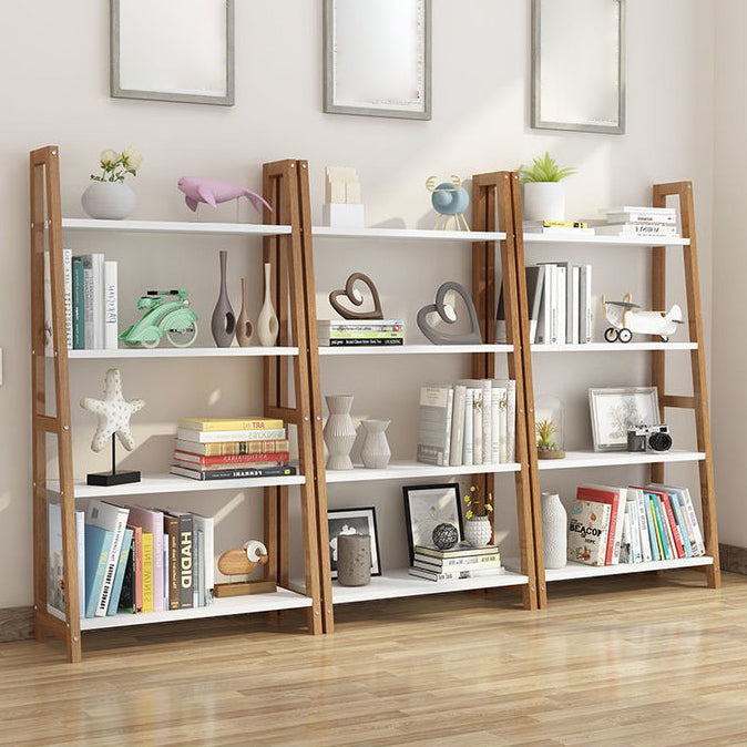 Modern Solid Wood Bookcase Ladder Bookshelf for Any Room, 12" W Clearhalo 'Bookcases' 'furn' 'furn_bookcases' 'Furniture' 'Office Furniture' 5455418