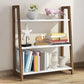 Modern Solid Wood Bookcase Ladder Bookshelf for Any Room, 12" W 27.6"L x 11.8"W x 35.4"H Walnut Clearhalo 'Bookcases' 'furn' 'furn_bookcases' 'Furniture' 'Office Furniture' 5455420