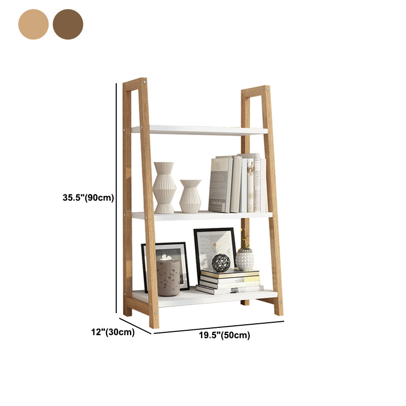 Modern Solid Wood Bookcase Ladder Bookshelf for Any Room, 12" W Clearhalo 'Bookcases' 'furn' 'furn_bookcases' 'Furniture' 'Office Furniture' 5455431