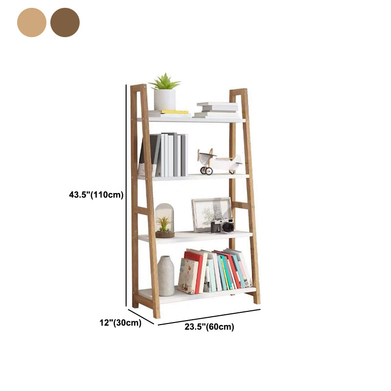 Modern Solid Wood Bookcase Ladder Bookshelf for Any Room, 12" W Clearhalo 'Bookcases' 'furn' 'furn_bookcases' 'Furniture' 'Office Furniture' 5455435