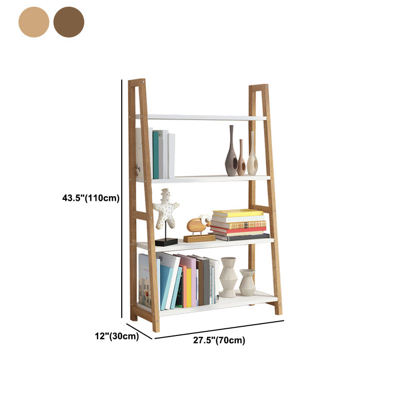Modern Solid Wood Bookcase Ladder Bookshelf for Any Room, 12" W Clearhalo 'Bookcases' 'furn' 'furn_bookcases' 'Furniture' 'Office Furniture' 5455436
