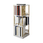 Nordic Geometric Bookcase Rotatable Study Room Storage Bookshelf 15.7"L x 15.7"W x 42.1"H White Clearhalo 'Bookcases' 'furn' 'furn_bookcases' 'Furniture' 'Office Furniture' 5455439