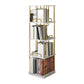 Nordic Geometric Bookcase Rotatable Study Room Storage Bookshelf 15.7"L x 15.7"W x 55.4"H White Clearhalo 'Bookcases' 'furn' 'furn_bookcases' 'Furniture' 'Office Furniture' 5455443