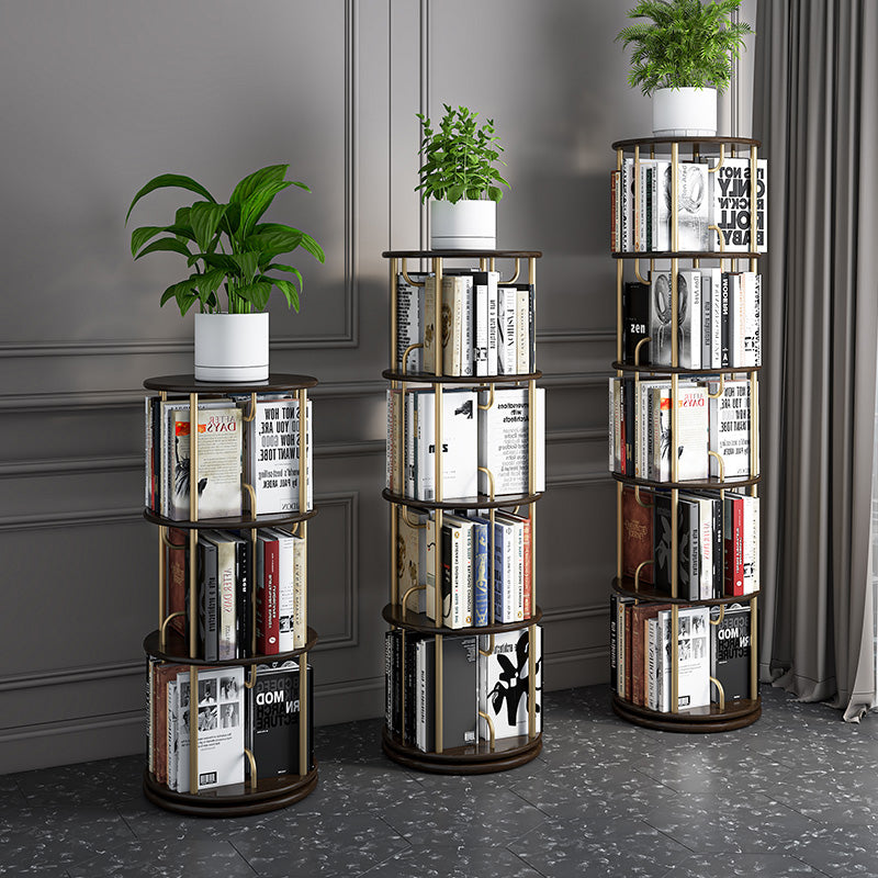 Nordic Geometric Bookcase Rotatable Study Room Storage Bookshelf Clearhalo 'Bookcases' 'furn' 'furn_bookcases' 'Furniture' 'Office Furniture' 5455452