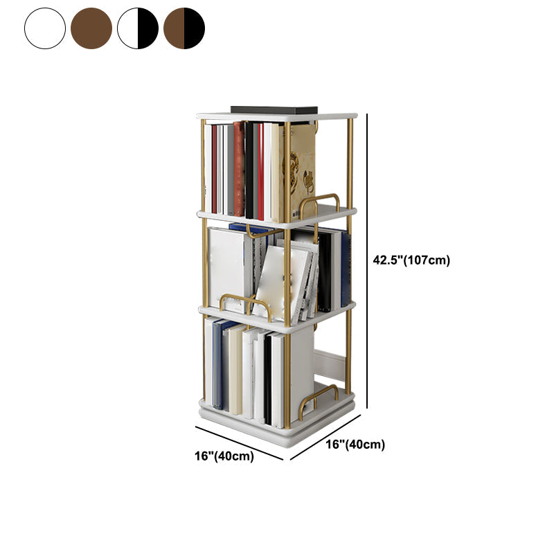 Nordic Geometric Bookcase Rotatable Study Room Storage Bookshelf Clearhalo 'Bookcases' 'furn' 'furn_bookcases' 'Furniture' 'Office Furniture' 5455465