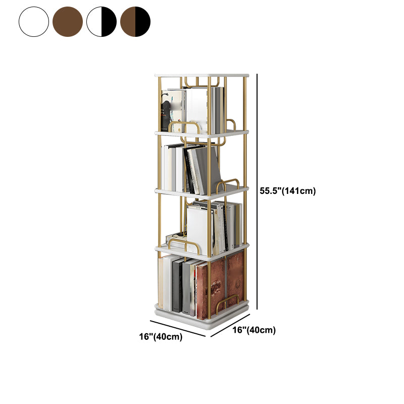 Nordic Geometric Bookcase Rotatable Study Room Storage Bookshelf Clearhalo 'Bookcases' 'furn' 'furn_bookcases' 'Furniture' 'Office Furniture' 5455466