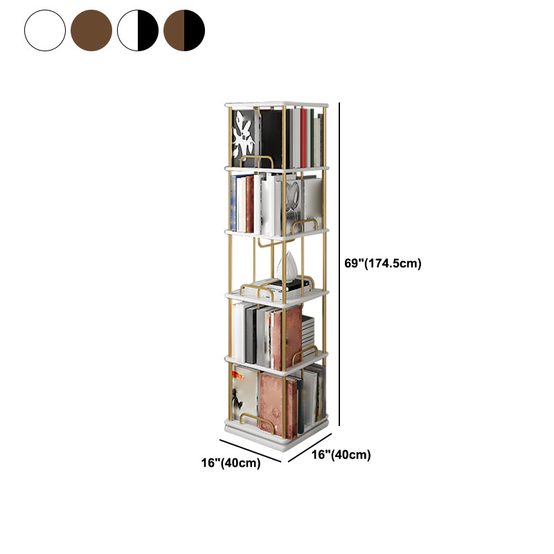 Nordic Geometric Bookcase Rotatable Study Room Storage Bookshelf Clearhalo 'Bookcases' 'furn' 'furn_bookcases' 'Furniture' 'Office Furniture' 5455467