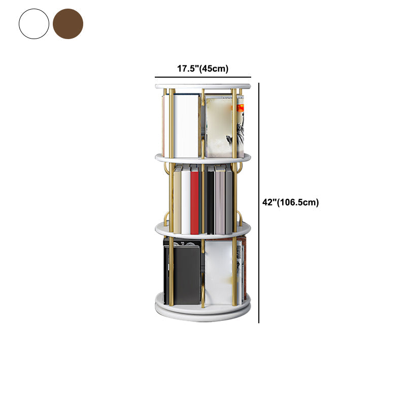 Nordic Geometric Bookcase Rotatable Study Room Storage Bookshelf Clearhalo 'Bookcases' 'furn' 'furn_bookcases' 'Furniture' 'Office Furniture' 5455468