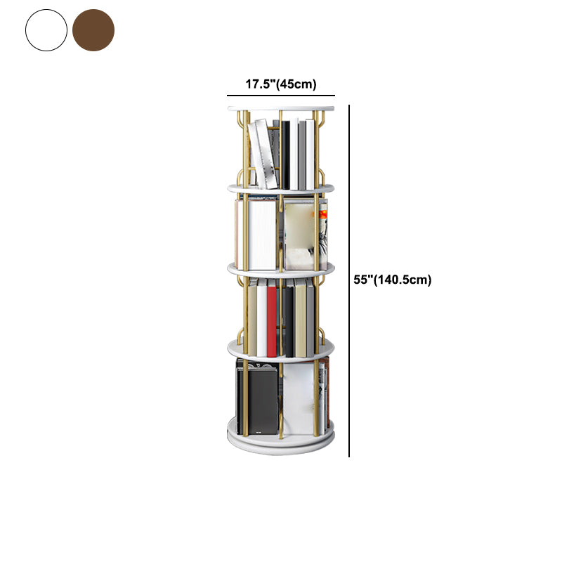 Nordic Geometric Bookcase Rotatable Study Room Storage Bookshelf Clearhalo 'Bookcases' 'furn' 'furn_bookcases' 'Furniture' 'Office Furniture' 5455469