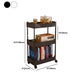 Movable Plastic Bookshelf Nordic Home Open Bookcase with Casters Clearhalo 'Bookcases' 'furn' 'furn_bookcases' 'Furniture' 'Office Furniture' 5455517