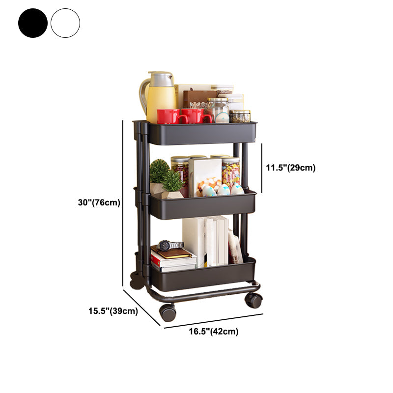 Movable Plastic Bookshelf Nordic Home Open Bookcase with Casters Clearhalo 'Bookcases' 'furn' 'furn_bookcases' 'Furniture' 'Office Furniture' 5455519