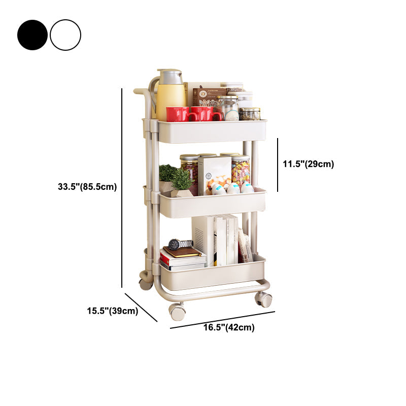 Movable Plastic Bookshelf Nordic Home Open Bookcase with Casters Clearhalo 'Bookcases' 'furn' 'furn_bookcases' 'Furniture' 'Office Furniture' 5455520