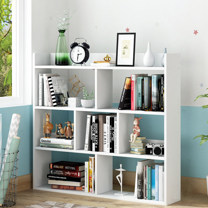Open Wooden Bookcase Modern Home Living Room Lattice Bookshelf