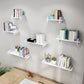 Contemporary Floating Bookshelf 5.9"H Manufactured Wood Bookcase