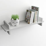 Contemporary Floating Bookshelf 5.9"H Manufactured Wood Bookcase