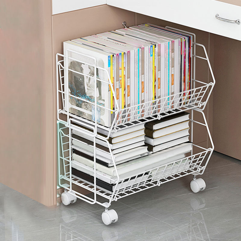 Bibliothèque en métal moderne, bibliothèque géométrique pour le salon, 17 "L x 10,5" W