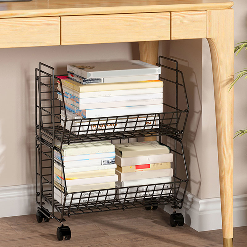 Bibliothèque en métal moderne, bibliothèque géométrique pour le salon, 17 "L x 10,5" W