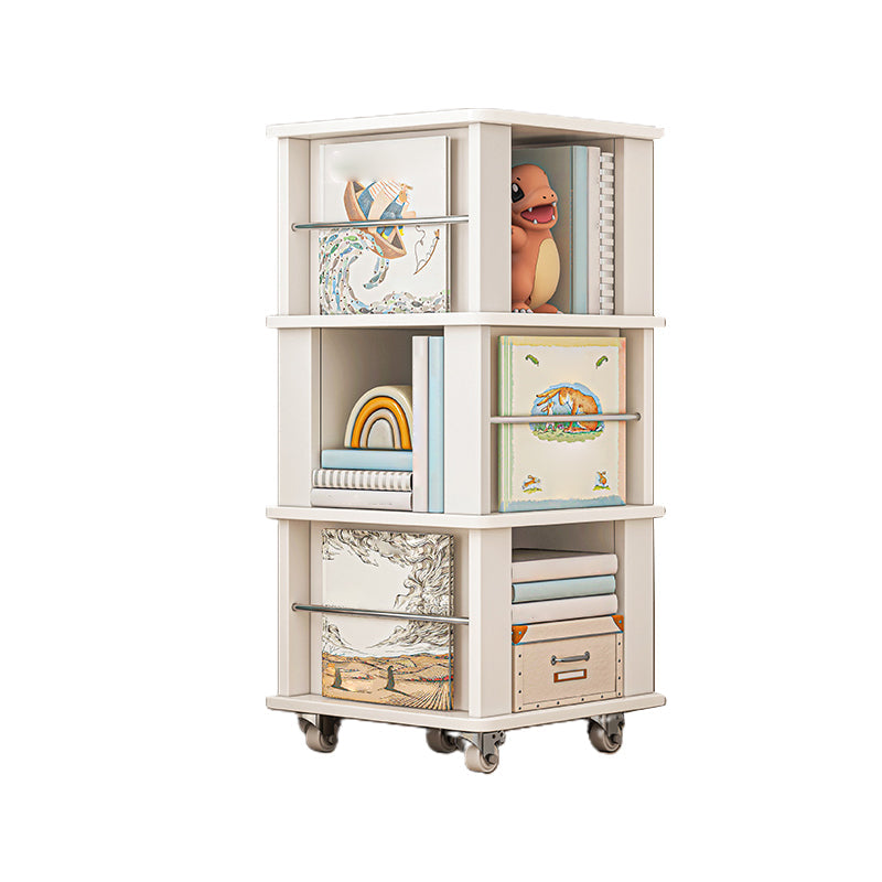 Geometric Closed Back Bookshelf Nordic Rotatable Study Room Bookcase