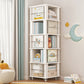 Geometric Closed Back Bookshelf Nordic Rotatable Study Room Bookcase