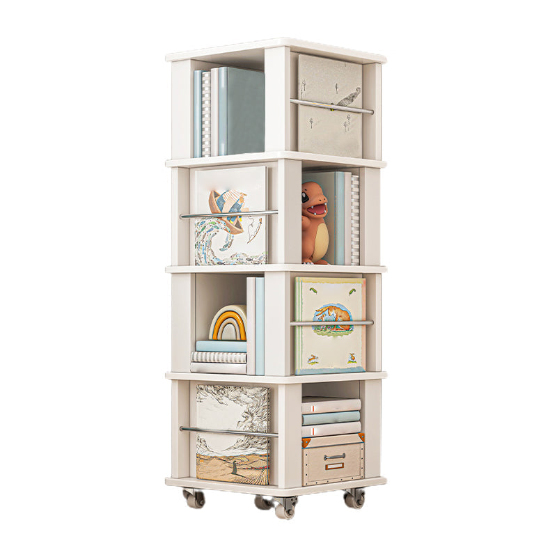 Geometric Closed Back Bookshelf Nordic Rotatable Study Room Bookcase
