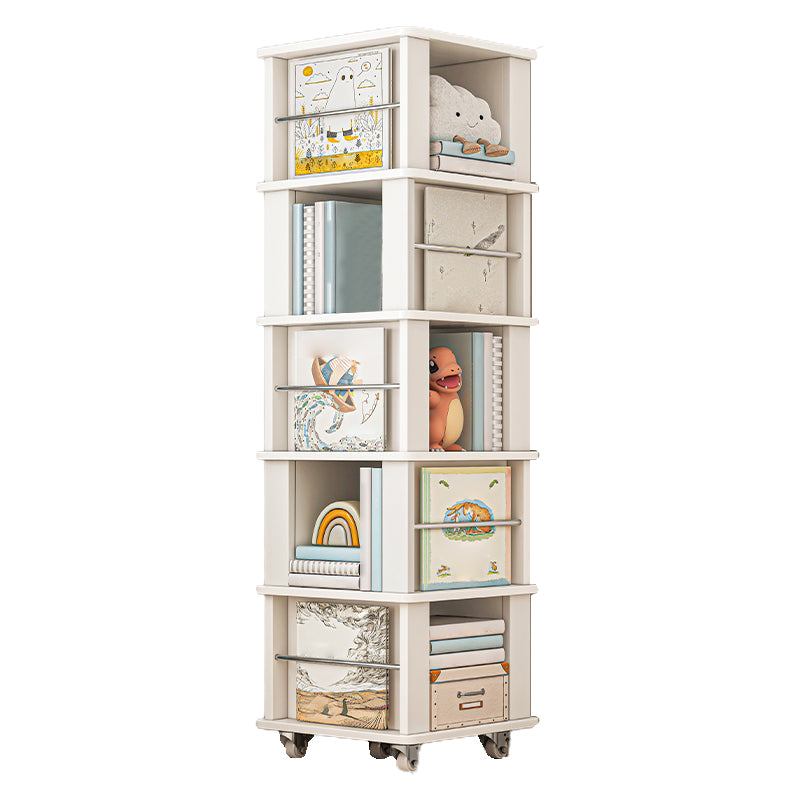 Geometric Closed Back Bookshelf Nordic Rotatable Study Room Bookcase