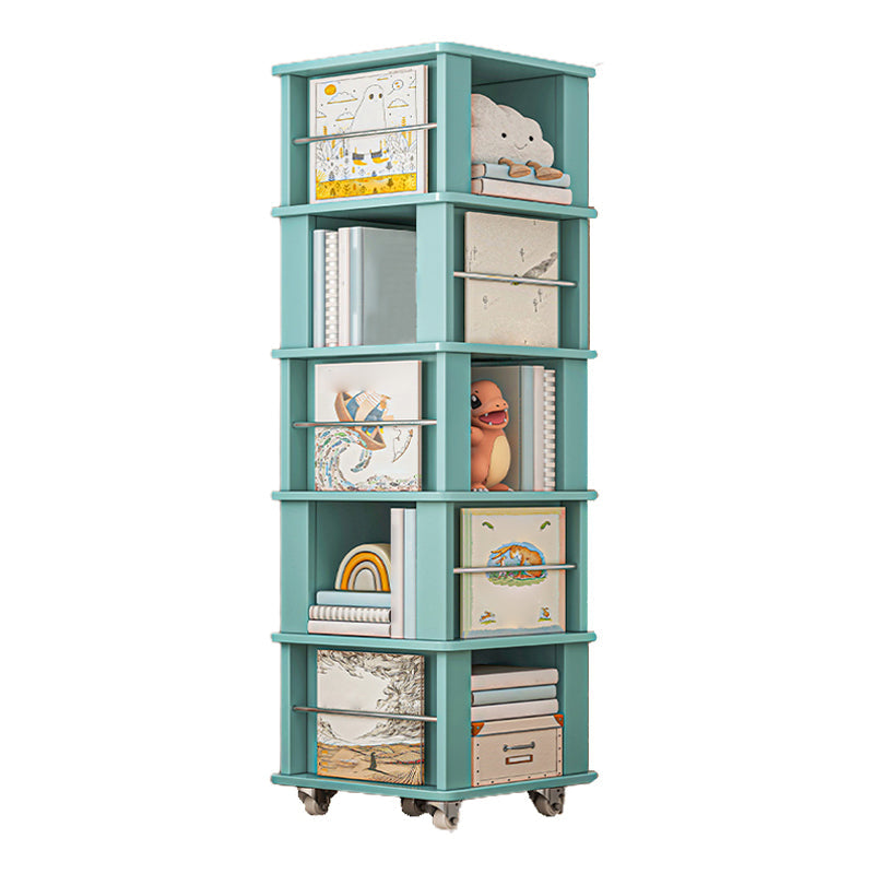 Geometric Closed Back Bookshelf Nordic Rotatable Study Room Bookcase