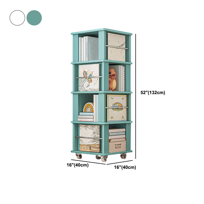 Geometric Closed Back Bookshelf Nordic Rotatable Study Room Bookcase