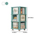 Geometric Closed Back Bookshelf Nordic Rotatable Study Room Bookcase