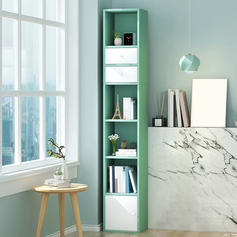 Wooden Bookcase Modern Style Home Living Room Corner Bookshelf