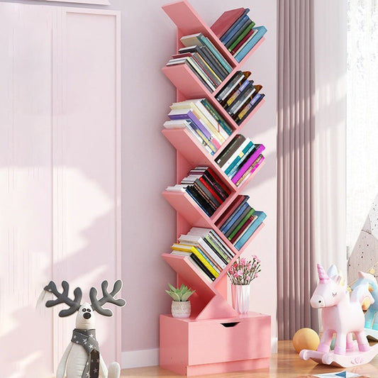 現代の木製本棚、あらゆる部屋の閉鎖された本棚、13.5 "L x 8.5" w