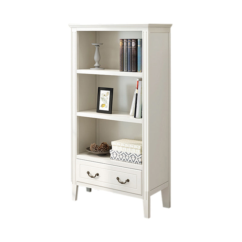 Closed Back Wooden Bookshelf Nordic Study Room Storage Standard Bookcase 31.5"L x 12.2"W x 55.5"H White Clearhalo 'Bookcases' 'furn' 'furn_bookcases' 'Furniture' 'Office Furniture' 5455774